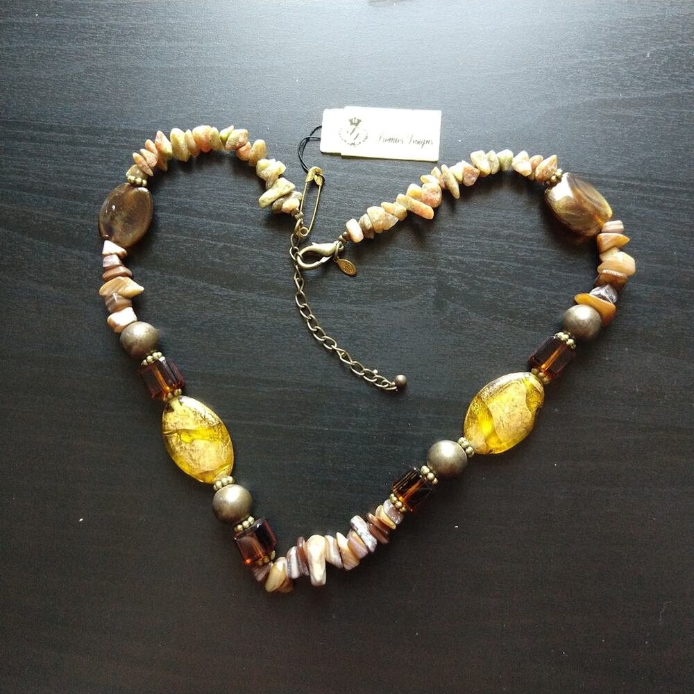 Premier Designs Spice It Up Natural Stones Necklace NWT old stock #20138